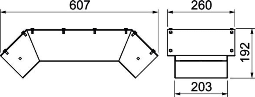 OBO Bettermann Etage fallend doppelt 607 x 260 x 187 PLMR LFD (7218204)