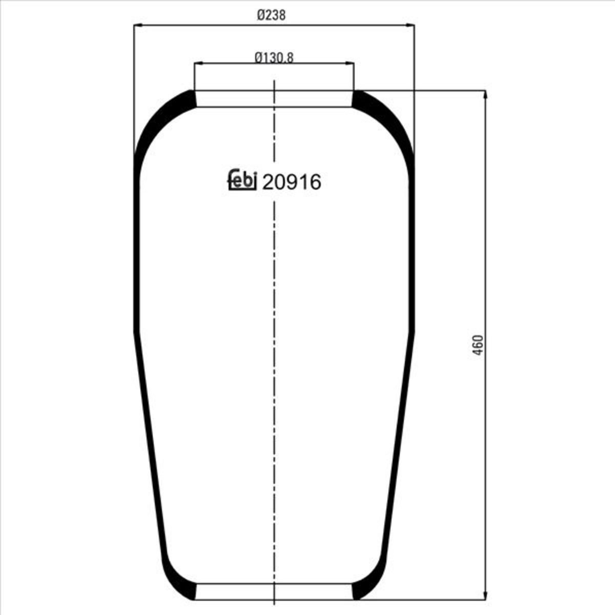 Febi Bilstein Soffietti per sospensioni pneumatiche 20916