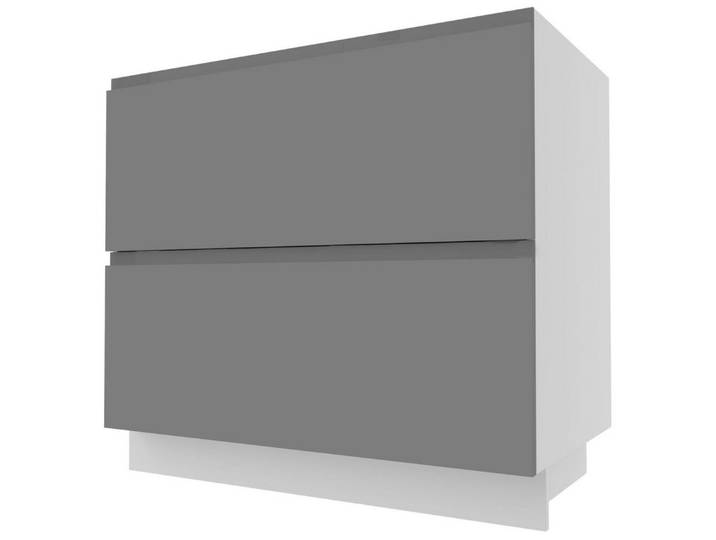 Feldmann-Wohnen Unterschrank Avellino (1-St) 80x50x82cm grifflos lava - graphit Acryl lava (AV-D2R/80)