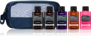 KUNDAL Honey & Macadamia White Musk Conjunto de viagem para corpo e cabelo . Honey & Macadamia White Musk