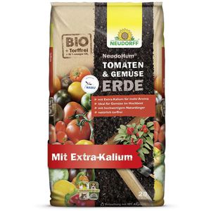 Neudorff Blumenerde  NeudoHum Tomaten- & Gemüseerde, Bio, für Gemüse, torffrei, mit Dünger, 20 Liter