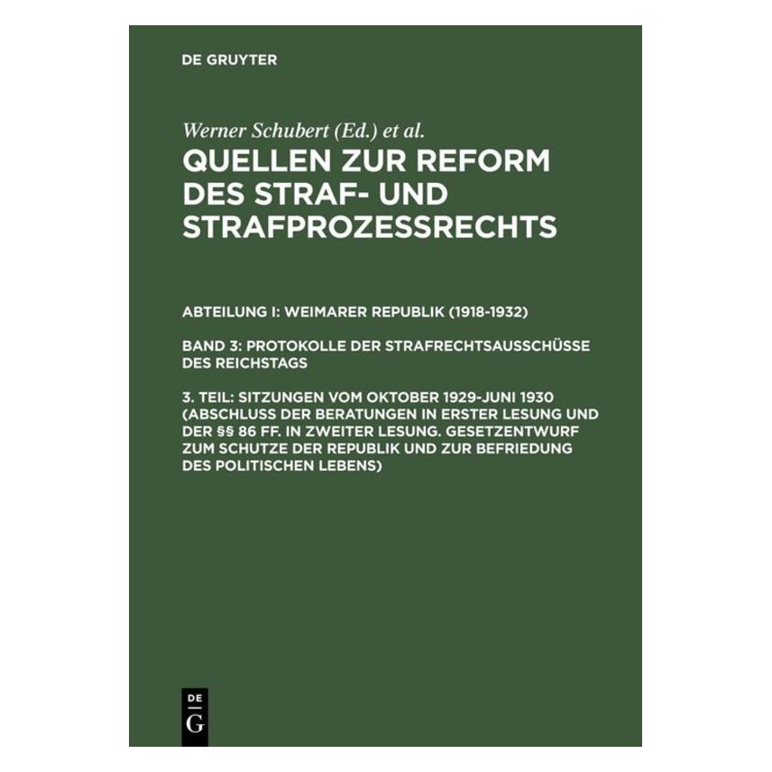 De Gruyter Sitzungen vom Oktober 1929-Juni 1930 (A (66438484)
