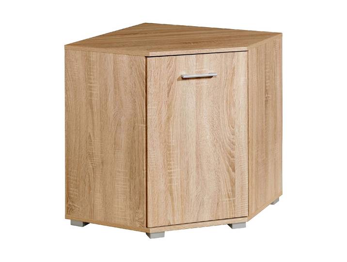 Eckkommode PRIESS, braun (struktureichefarben hell), Ausführung 1, Sideboards, Eckkommode