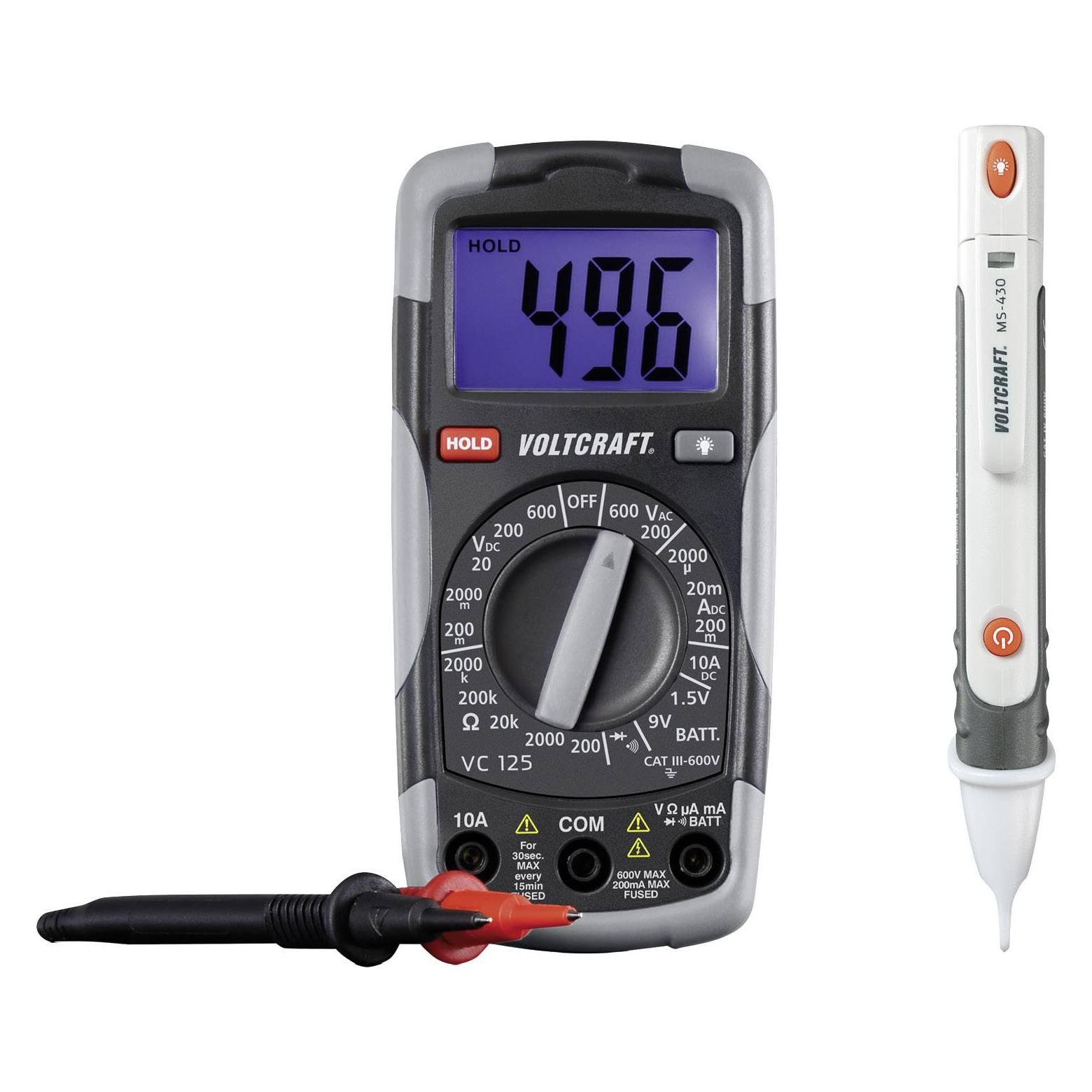 Voltcraft Digital-Multimeter Set (CAT III 600V, Hand-Multimeter) (1214405)