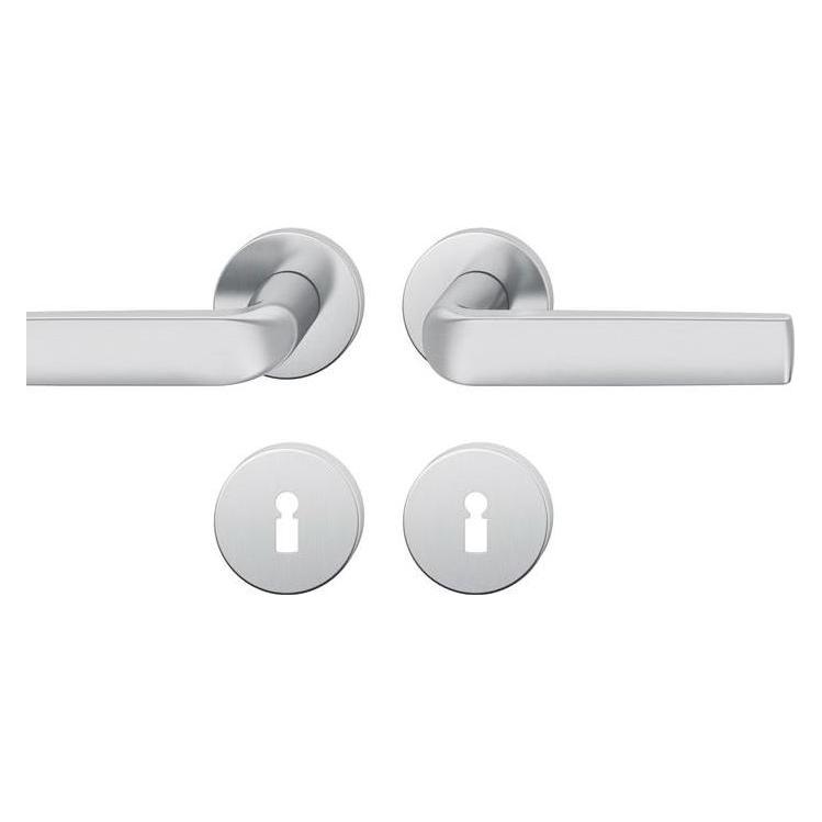 FSB Rosettengarnitur 12 1267 Edelstahl 6204 rund BB DIN links / rechts D/D (Türgriff) (0 12 1267 01302 6204)