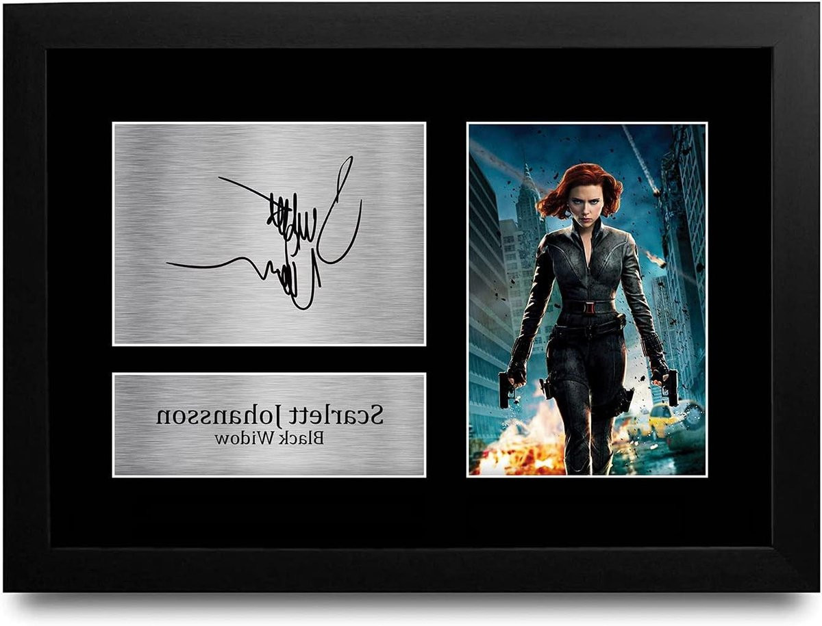 Gedrukte Foto Film Poster voor Film Fans - A4 Ingelijst - 29.7 x 21 cm - Zwart