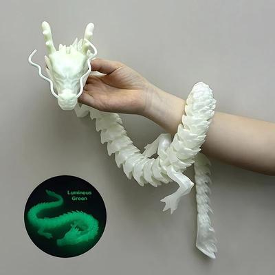 Uplift Essentials 3D Printed Gem Dragon Crystal Fidget Toy luminous Green