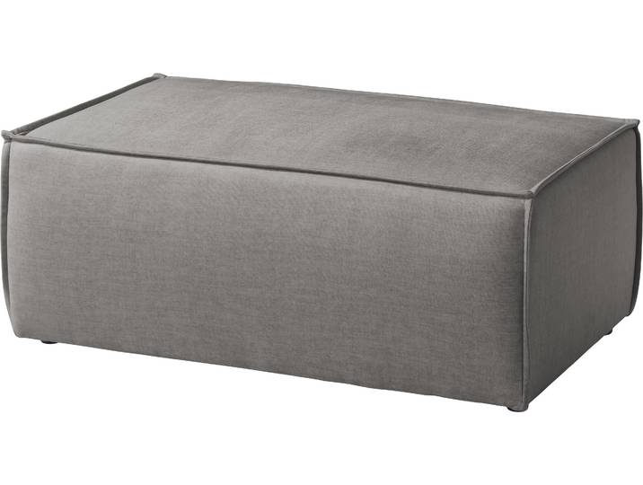 Hocker GOODPRODUCT SHERWOOD Samtvelours Polsterhocker , grau, B:102cm H:42cm T:69cm, 100% Polyester, Hocker, Hocker, passend zur Polster-Serie SHERWOOD