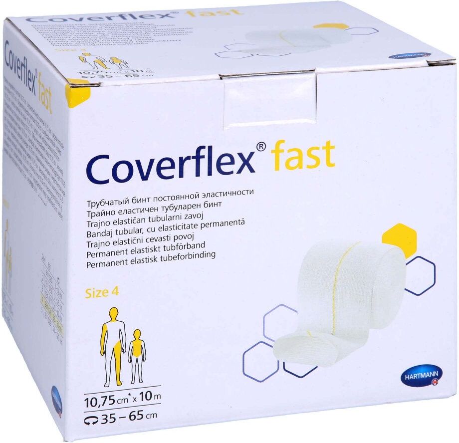 Coverflex Fast Schlauchverband gr.4 10,75cmx10 M Weiß 1stk