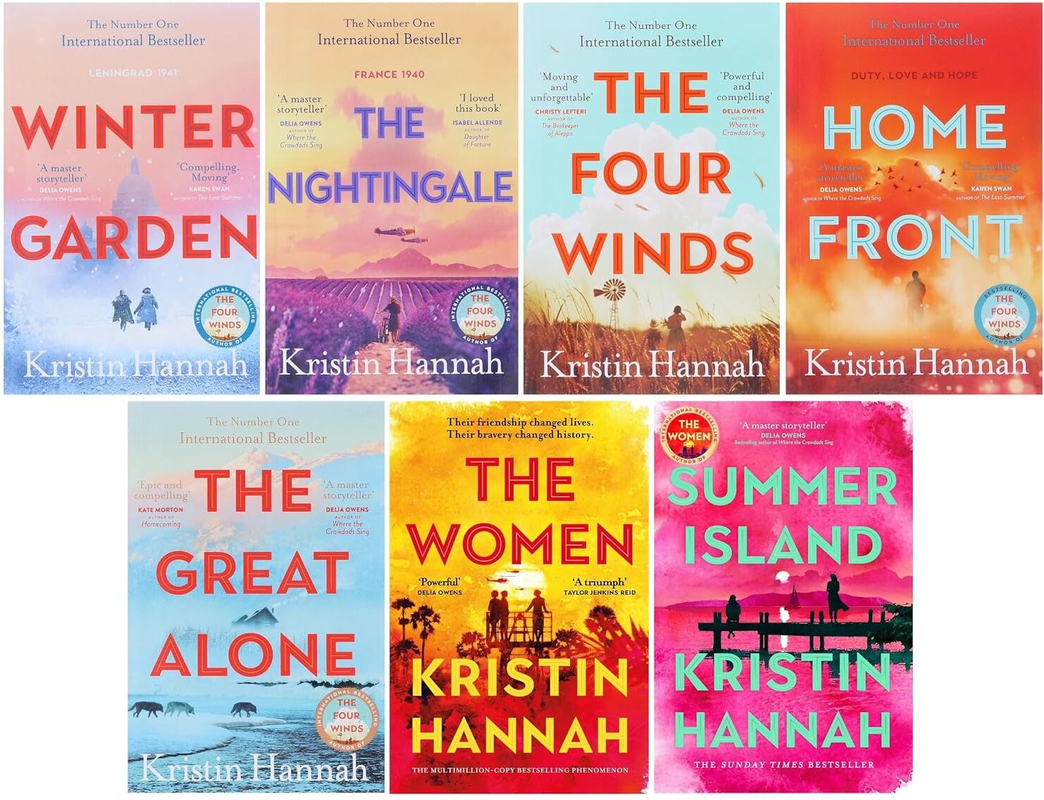 Pan Macmillan Kristin Hannah 7 Books Collection Set - The Nightingale, The Four Winds, The Great Alone, The Women & More - New Paperback Fiction Box Set