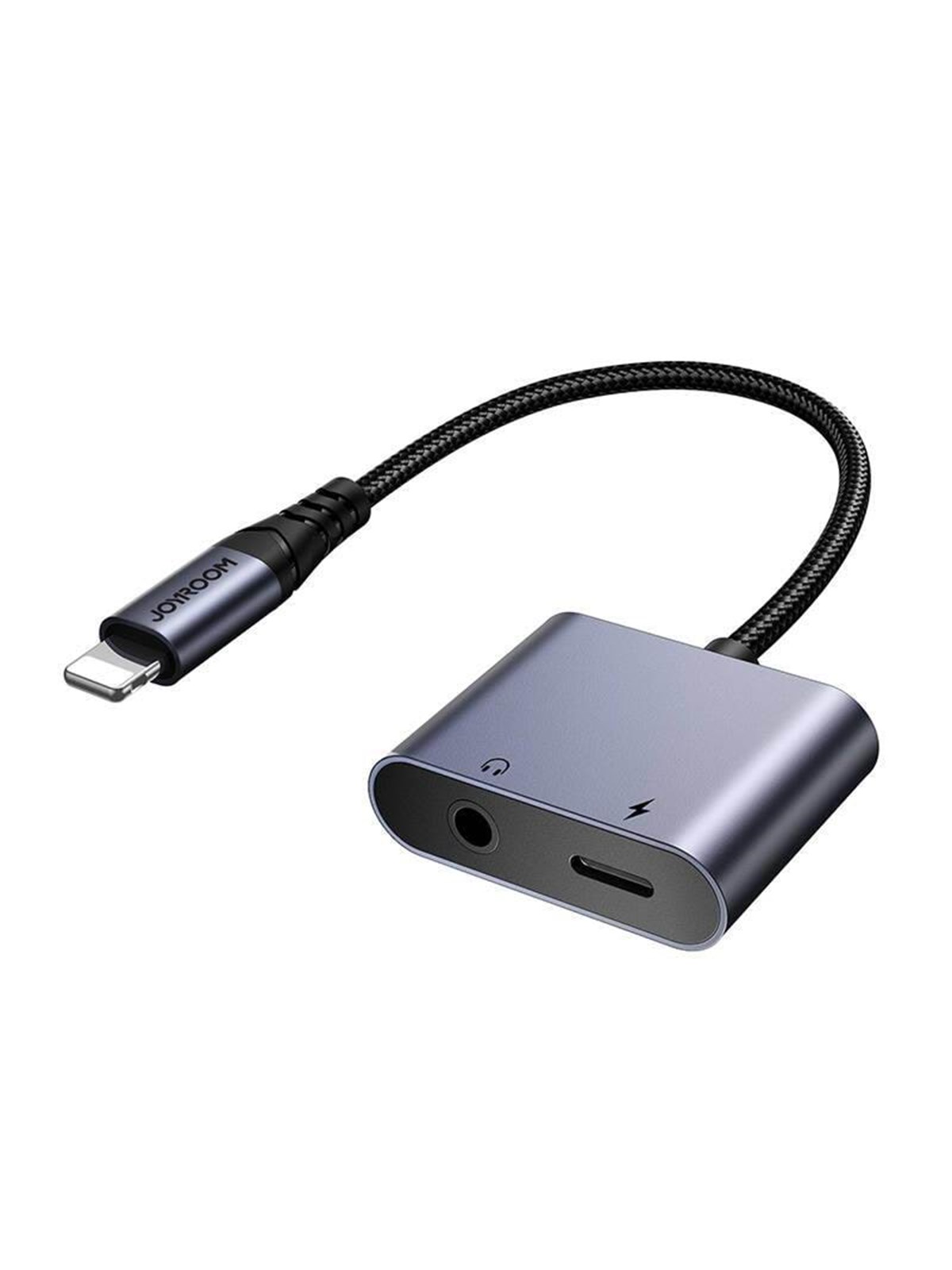 Joyroom 2-in-1 Audio adapter SY-L01 Lightning to 3.5mm + Lightning (black) USB-Hubs