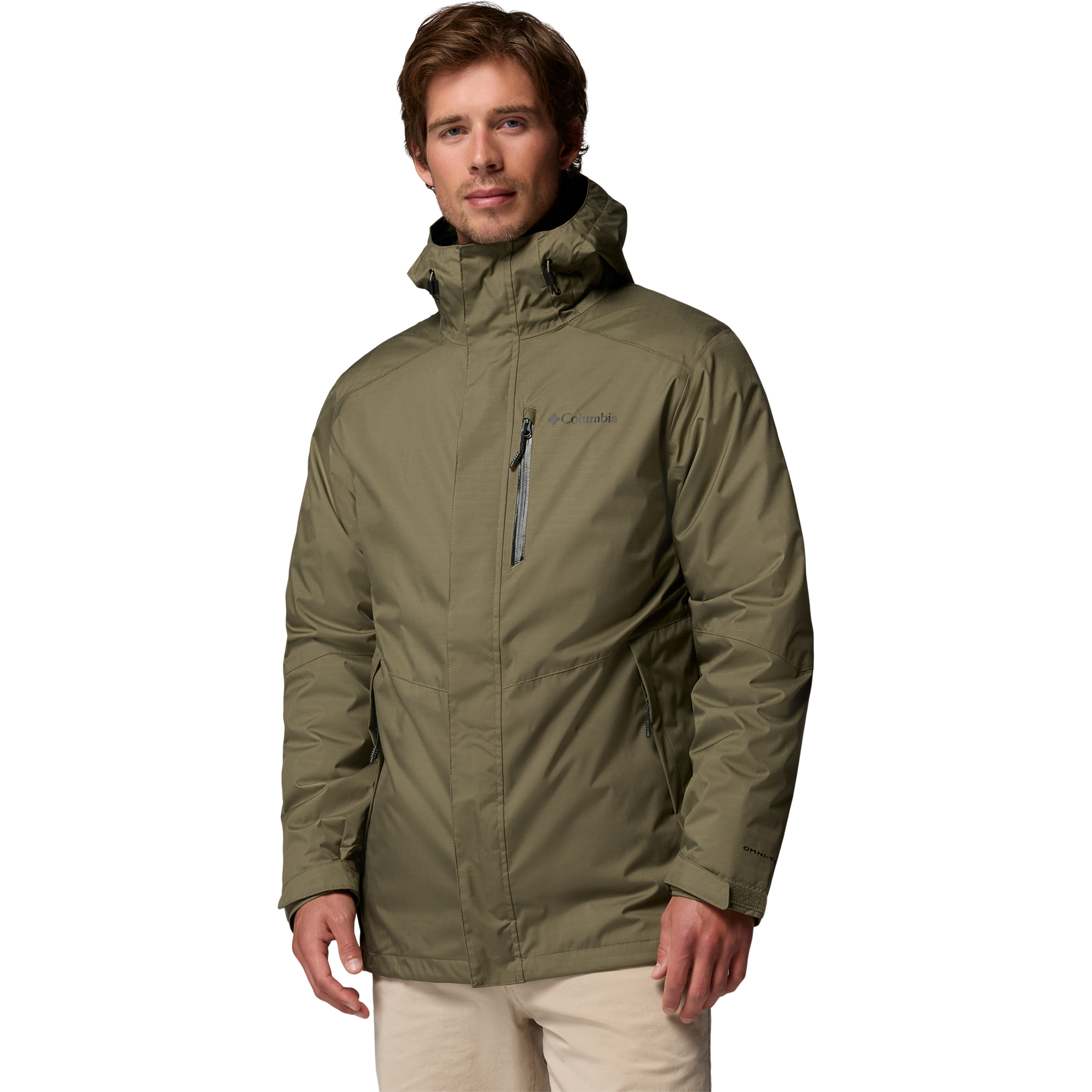 Columbia Oak Harbor Interchange Herren Doppeljacke oliv Größe S Lifestyle Wasserdicht