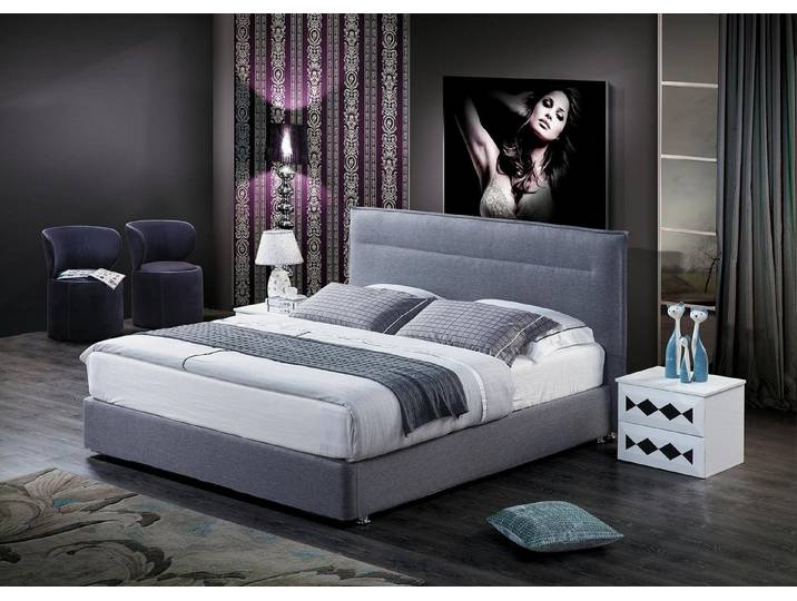 Xlmoebel Polsterbett Luxus Boxspring-Bett aus edlem Stoff in Blau (Bett), Hergestellt in Europa