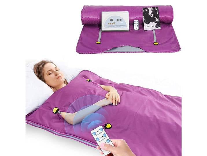 Couverture de Sauna Portable pour la maison, vapeur sèche, sueur rapide, pour femmes et hommes, taille 180cm x 80cm, accessoires de salle de Sauna 220V EU
