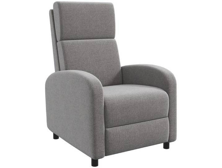 Fauteuil relax - HOMCOM - inclinable dossier réglable 160° repose-pied intégré home cinéma - 120 kg - gris