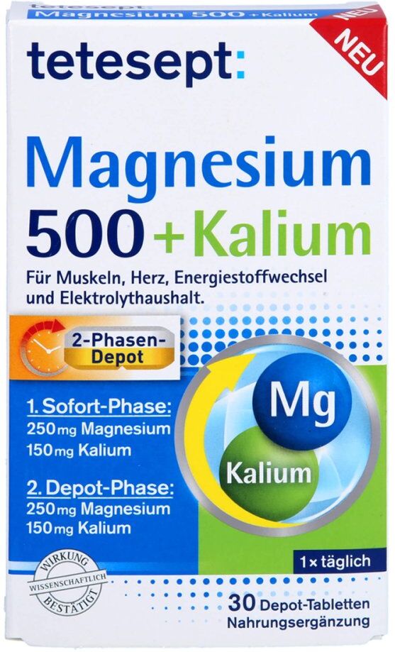 Tetesept Magnesium 500+Kalium Tabletten 30stk