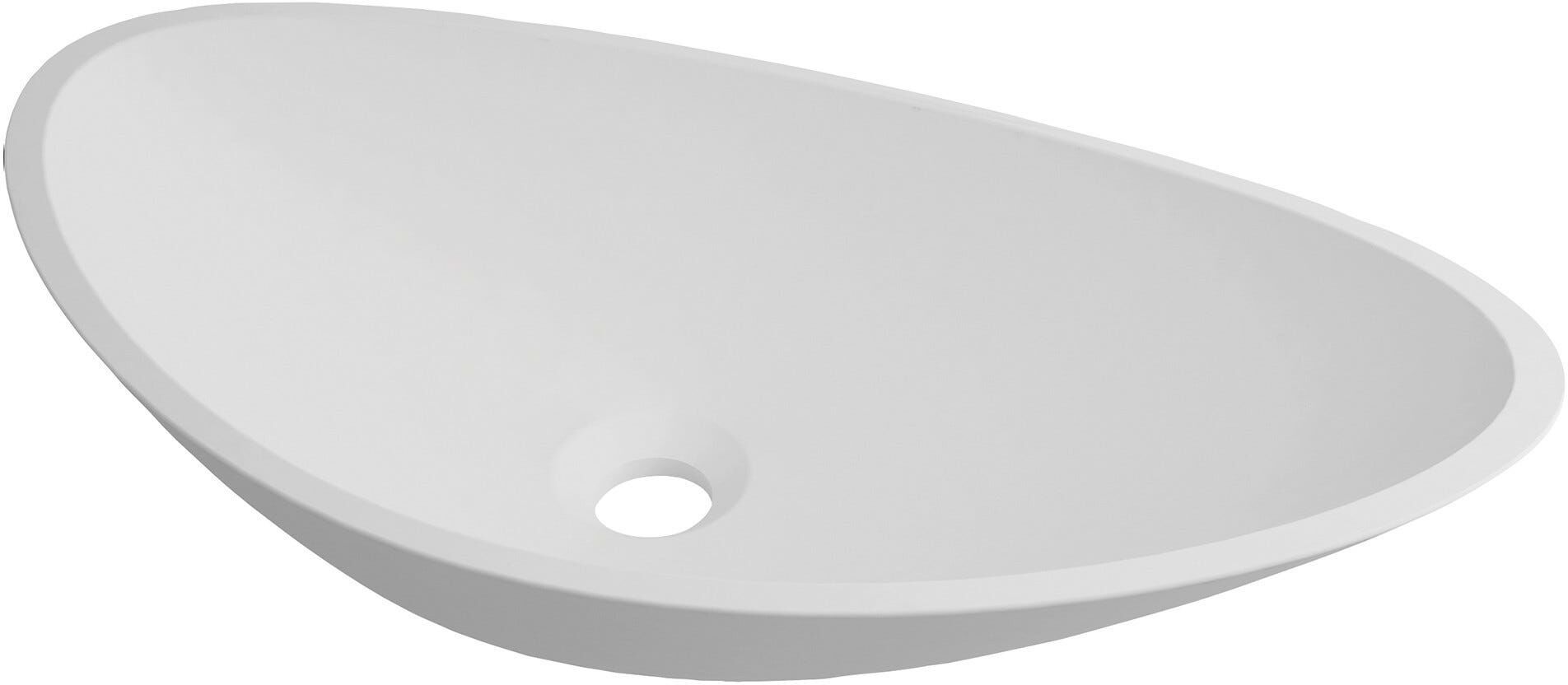 Tecnomat LAVABO APPOGGIO EDMONTON IN MINERALMARMO BIANCO OPACO TRIANGOLARE 56,4x17,3x32,3 cm (LxHxP)