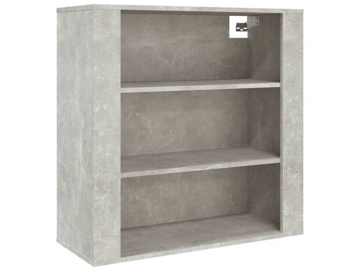 furnicato Hängeschrank Wandschrank Betongrau 80 x 33 x 80 cm mit 3 Fächern (1-St) Feuchtigkeitsbeständiges Küchenregal mit 3 Fächern für die Küche