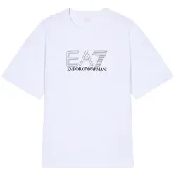 EA7 für Herren. 7M001309_AF10375 Visibility T-Shirt weiß (3XL), Lässig, Baumwolle, Kurzarm