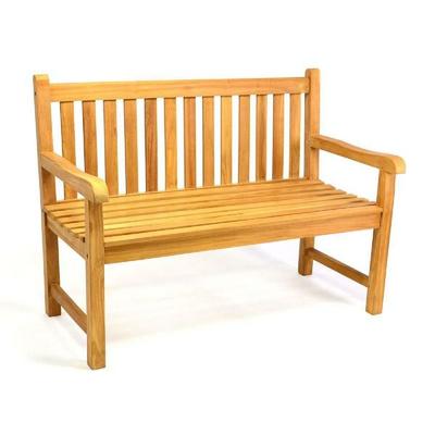 2er Sitzbank Gartenbank Landhausstil Teak Holz