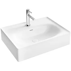 VitrA Equal Aufsatzwaschtisch 60 cm asymmetrisch mit Hahnlochbank mit Hahnloch,7241B403-0631 7241B403-0631
