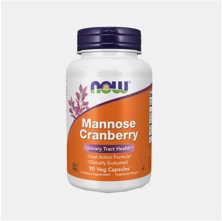 NOW MANNOSE CRANBERRY 90 CAPSULAS VEGETAIS