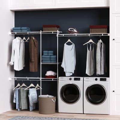 ClosetMaid Fixed Mount 60 - 96 inch White Wire Closet Organizer