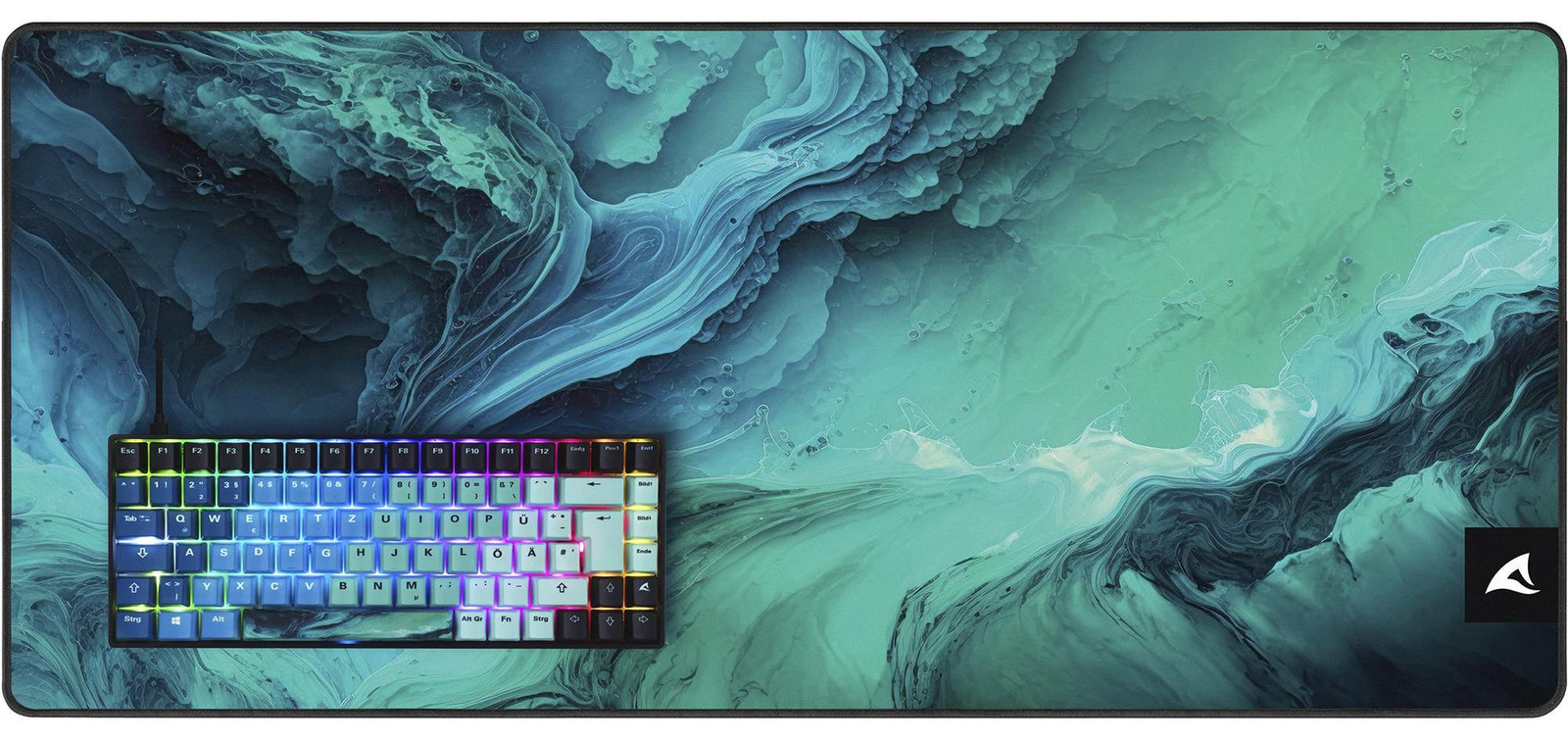 Sharkoon SKILLER SGK50 S3 Ultimate Rev2 toetsenbord, turquoise/blauw, Duitse lay-out