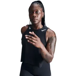 NIKE AeroSwift Dri-FIT ADV Crop Lauf Tanktop Damen 010 - black/white XL