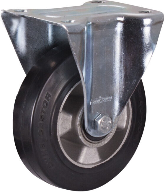 VARIOfit Roulette pivotante caoutchouc élastique plein 160 × 50 mm noir (bpg-160.007)