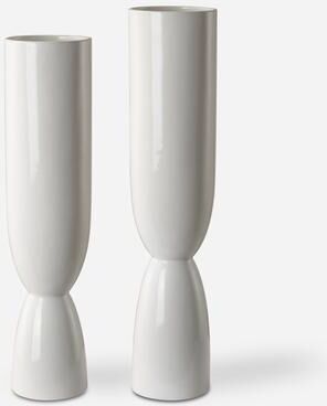 Uttermost Kimist White Vases (Set of 2)