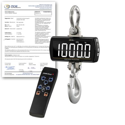 PCE Instruments PCE-CS 1000LD-ICA Kranwaage PCE-CS 1000LD-ICA kalibriert (ISO) Wägebereich (max.) 1000kg Ablesbarkeit 200g