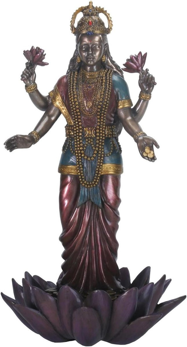 Lakshmi Figurine Oosterse Decoratie Multicolor 24 cm