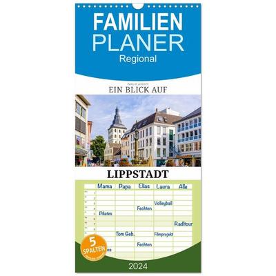 Familienplaner 2027 - Ein Blick auf Lippstadt mit 5 Spalten (Wandkalender, 21 x 45 cm) CALVENDO