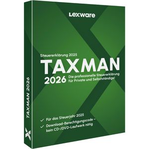 Lexware Finanzsoftware Taxman 2026, Windows, Jahreslizenz, Vollversion, deutsch