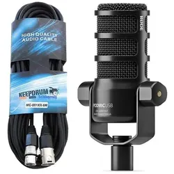 RØDE Podmic USB XLR Sprecher-Mikrofon mit Kabel, Mikrofon