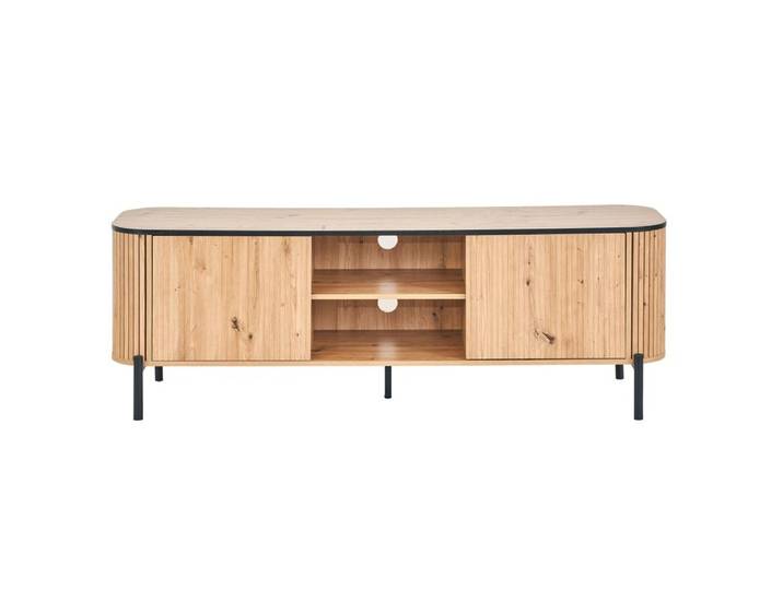 Meuble TV L. 160 cm ADRIAN Imitation chêne