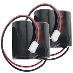 AccuCell 2 Stück Ersatzbatterie passend für ABUS FU2986, FU8220, FU8222, Secvest kompatibel für 2WAY-Funk-Außensirene (bitte Polung beachten)