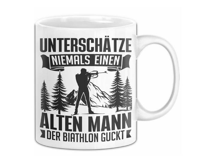 Trendation Tasse Biathlon Tasse Geschenk Wintersport Geschenke Unterschätze Niemals E