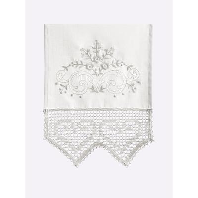 Querbehang HEINE HOME Gr. 4, weiß, B:60cm H:100cm, Polyester, Gardinen