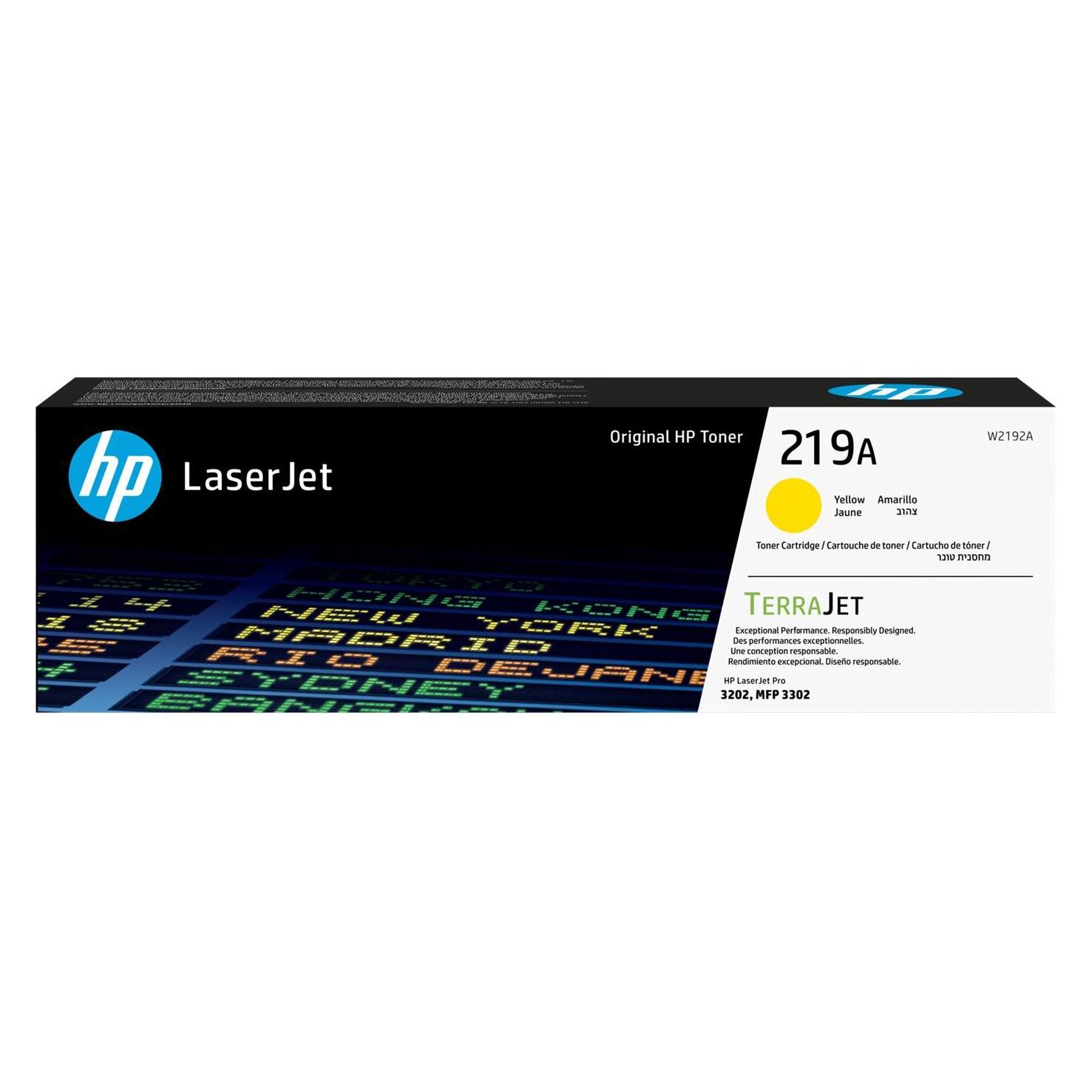 HP 219A (W2192A) Toner Cartridge, Yellow (W2192A)