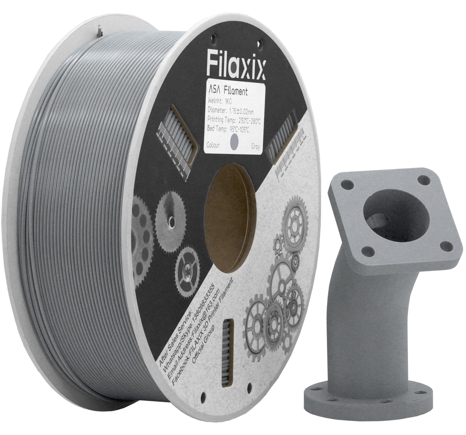 Selius ASA Filament 1,75 mm Grijs, 1 kg