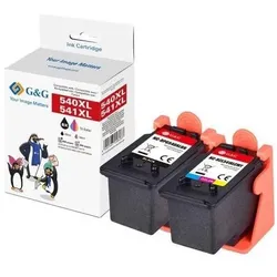 G&G, Druckerpatrone, Patronen 2er Set kompatibel mit Canon 540XL + 541XL (BK, C, M, Y)