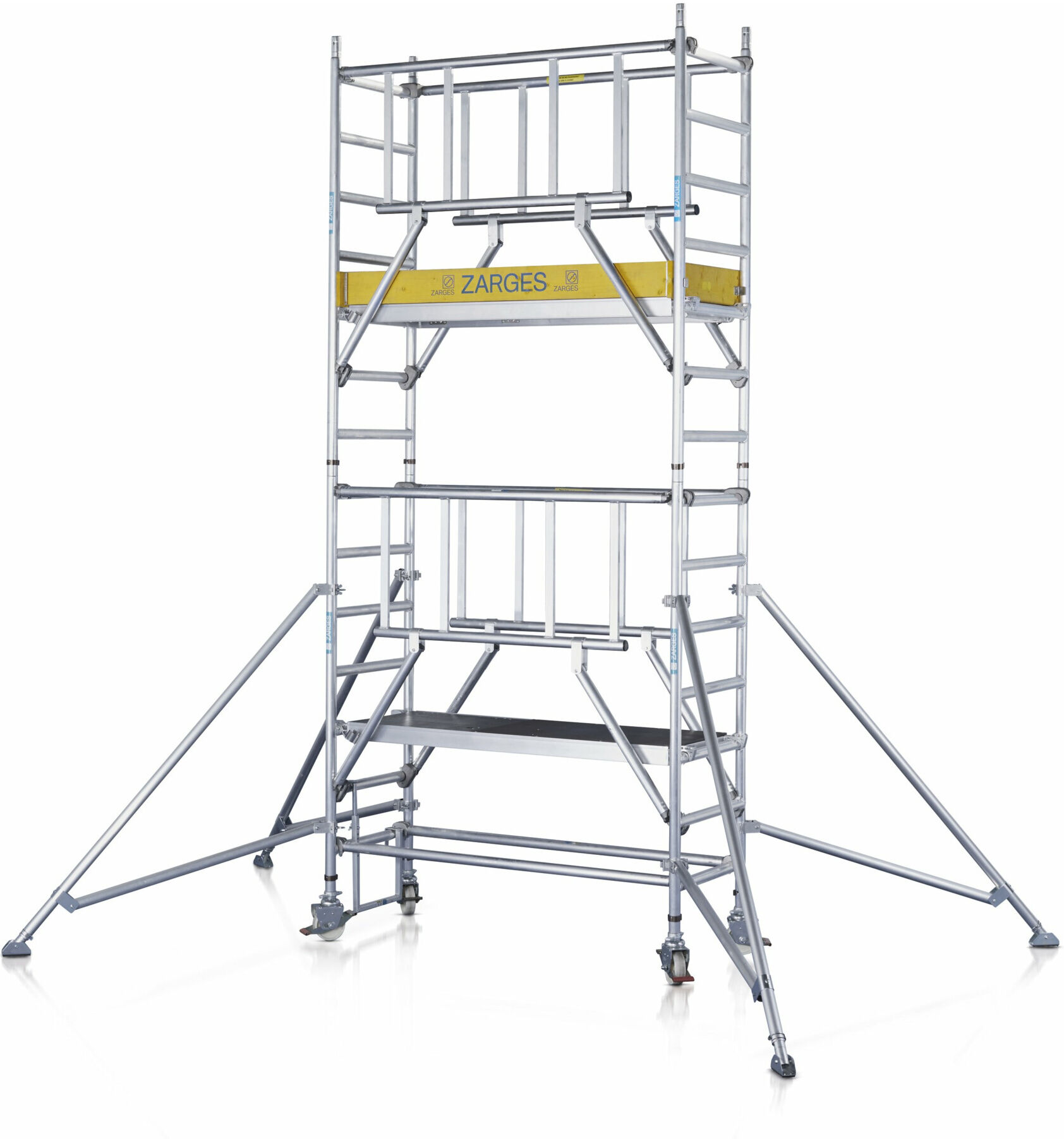 ZARGES Multitower S-PLUS 1T - Fahrgerüst Ausleger Arbeitshöhe 9.25 m 7.25 m + Plattform 0.60 m x 1.80 m (52285)