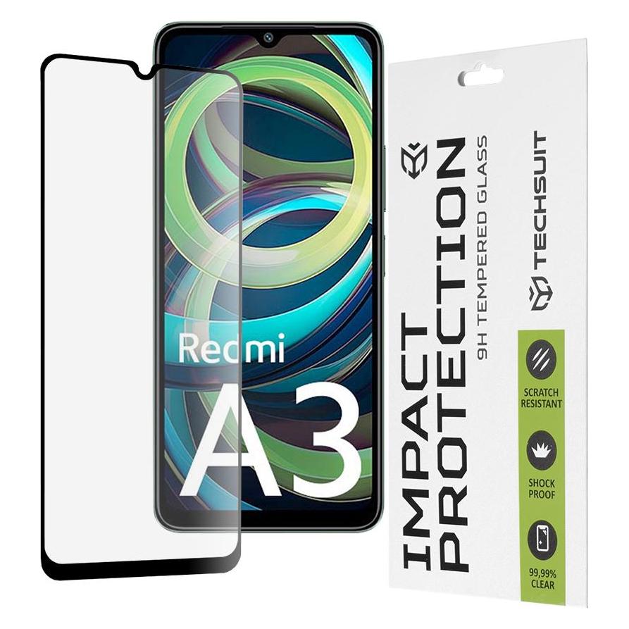 Techsuit - 111D Full Cover / Full Glue Glass - Xiaomi Redmi A3 / Redmi A3x - Black (Xiaomi Redmi A3) (56347312)