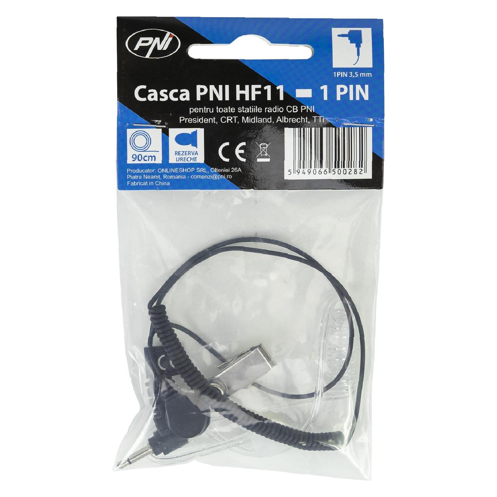 PNI HF11 Headset mit 1 Pin 3,5 mm für alle CB-Funkgeräte, President, Midland, Albrecht, TTi (43698943)