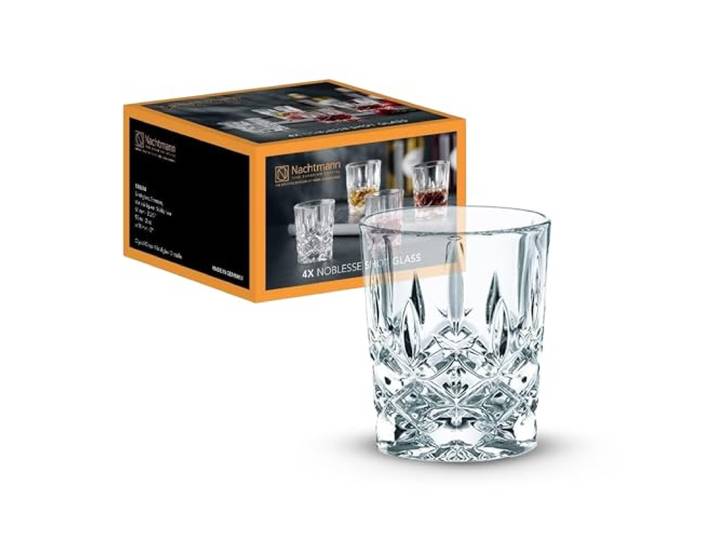 Nachtmann 4-teiliges Schnapsgläser Set, 55 ml, Noblesse, 100694, Shotgläser aus Kristallglas, Likörgläser spülmaschinenfest