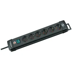 Brennenstuhl, Steckdosenleiste, Premium-Line Socket Outlet 6-pin Black 3m (6x, 3 m)
