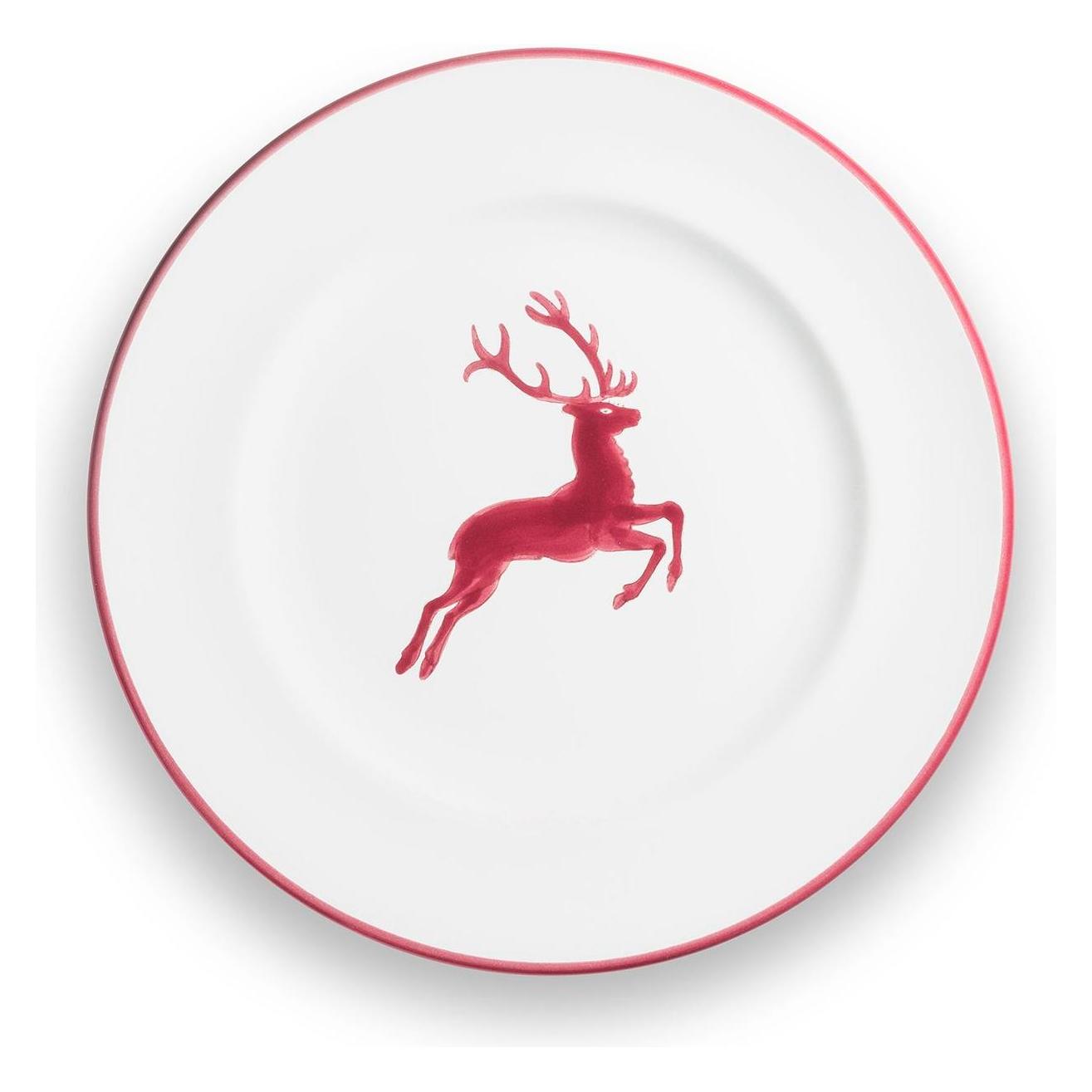 Gmundner Keramik Bordeauxr. Hirsch, Dessertteller Gourmet (Ø 22cm) (22 cm) (32746897)