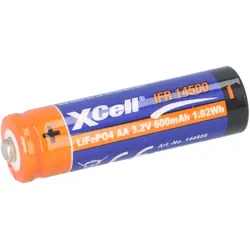 XCell IFR 14500 AA Solar Akku LiFePO4 3,2V 600mAh